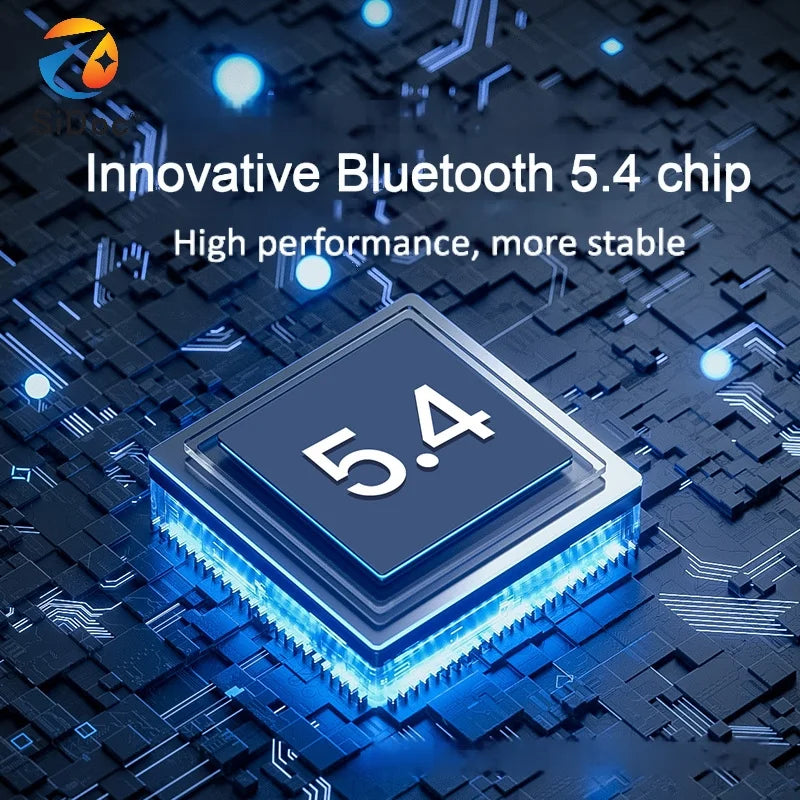 Bluetooth 5.4 Ear Hook Headphones TWS Wireless Earphones HiFi Stereo Waterproof Headsets LED Display Long Standby Touch Earbuds