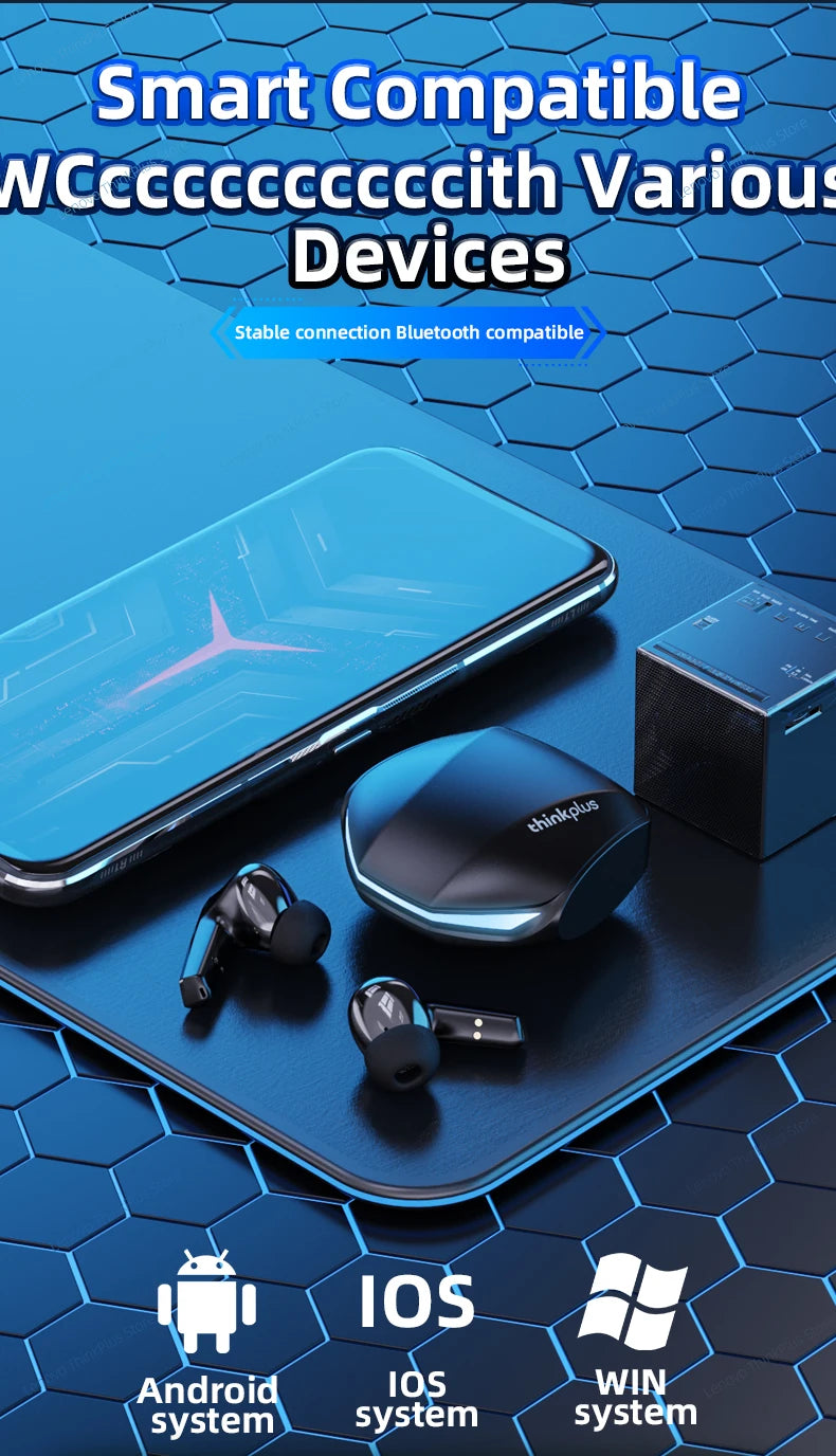 Original Lenovo GM2 Pro Earphone Bluetooth 5.3 Wireless Gaming Earbuds Low Latency HD Call Dual Mode Headphones With Mic GM2Pro